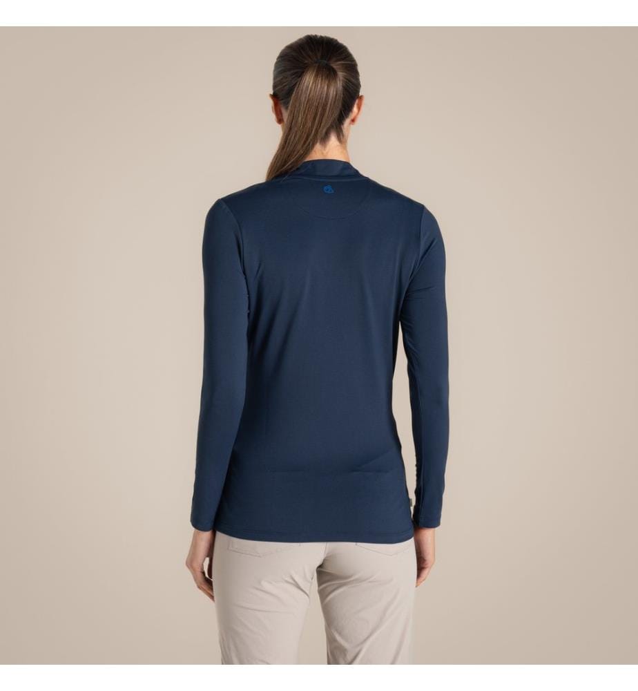 Craghoppers - T-Shirt für Damen, Stehkragen, Nosilife, Emblem, Langärmlig