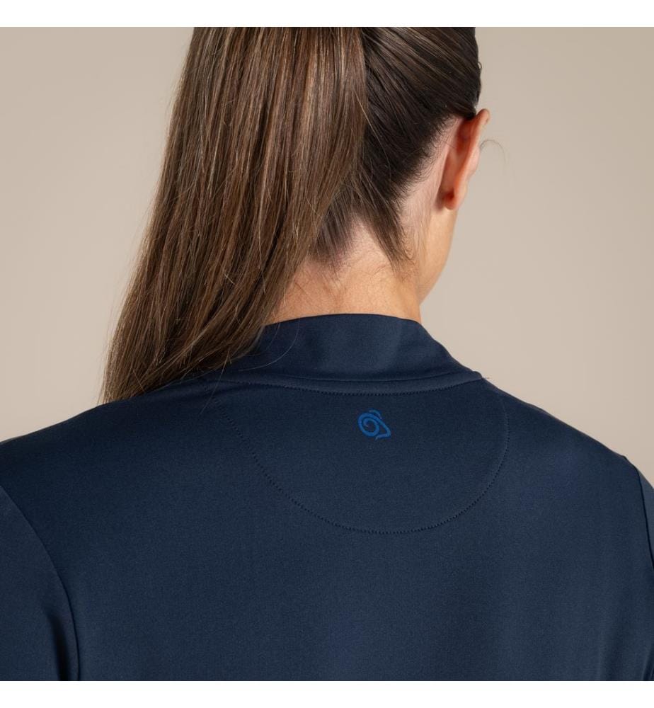 Craghoppers - T-Shirt für Damen, Stehkragen, Nosilife, Emblem, Langärmlig