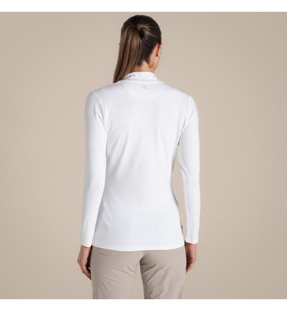 Craghoppers - T-Shirt für Damen, Stehkragen, Nosilife, Emblem, Langärmlig