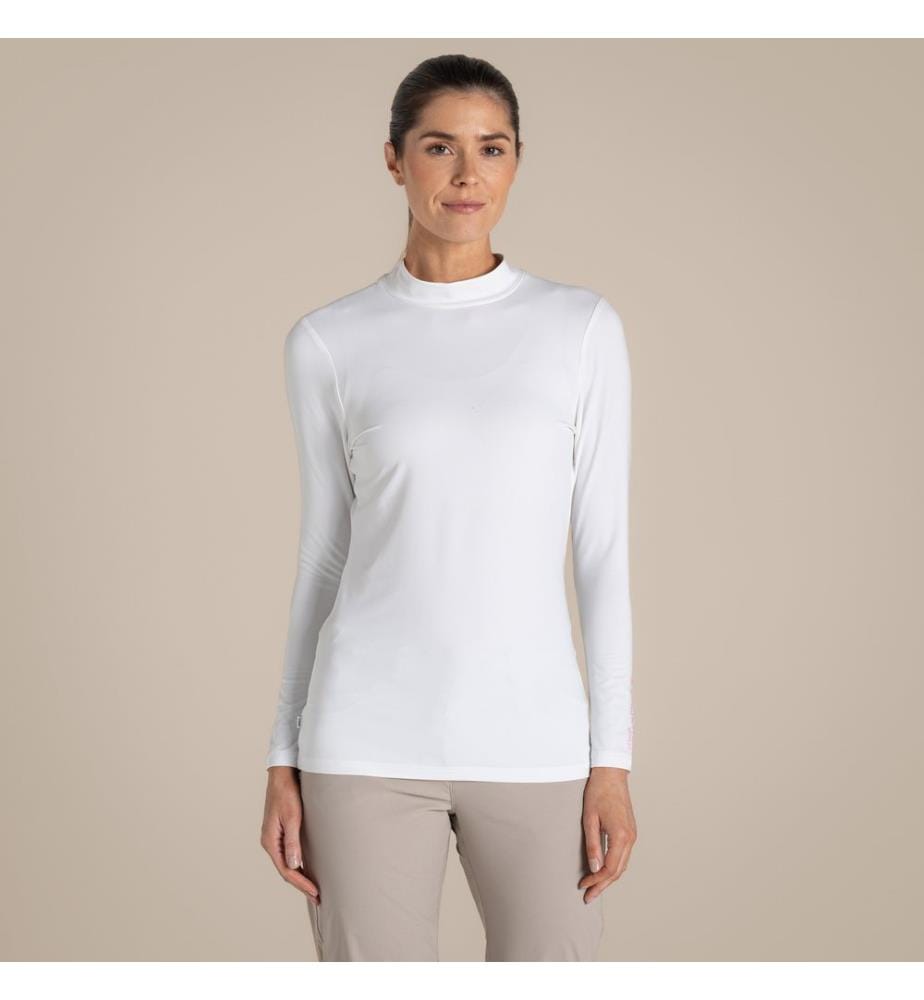 Craghoppers - T-Shirt für Damen, Stehkragen, Nosilife, Emblem, Langärmlig