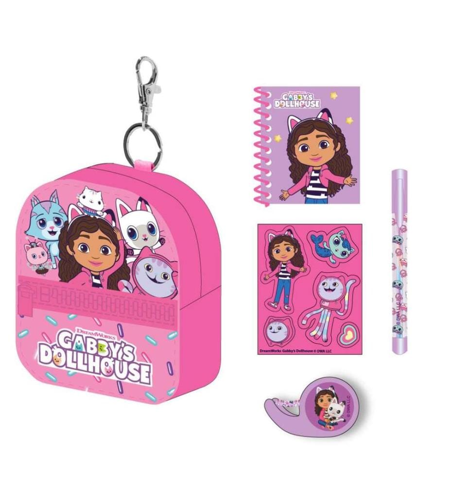 Minimochila-Schreibwaren-Set „Gabby's Dollhouse“
