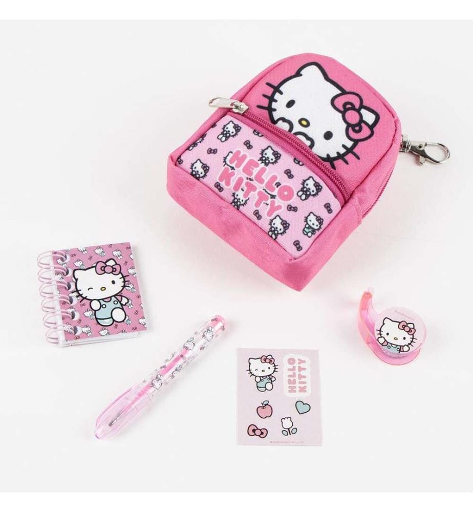 Minimochila Hello Kitty Schreibwaren-Set