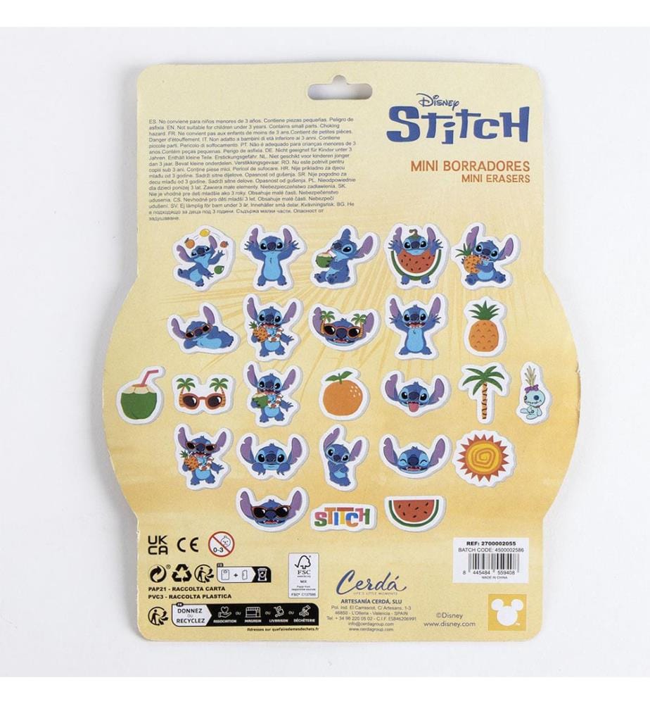 25er-Pack Stitch-Radiergummis