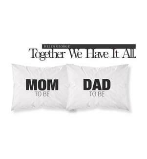 Set of 2 Pillowcases - White and Black
