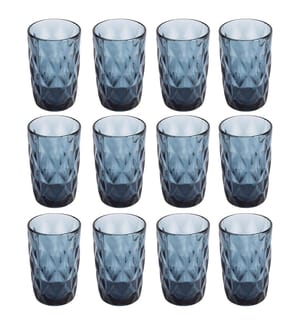 Lot de 12 verres en cristal bleu San Ignacio de 350 ml