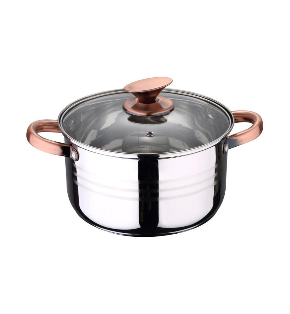 Batterie de cuisine 8 pièces en acier inoxydable, compatible avec les plaques à induction, Collection San Ignacio Premium