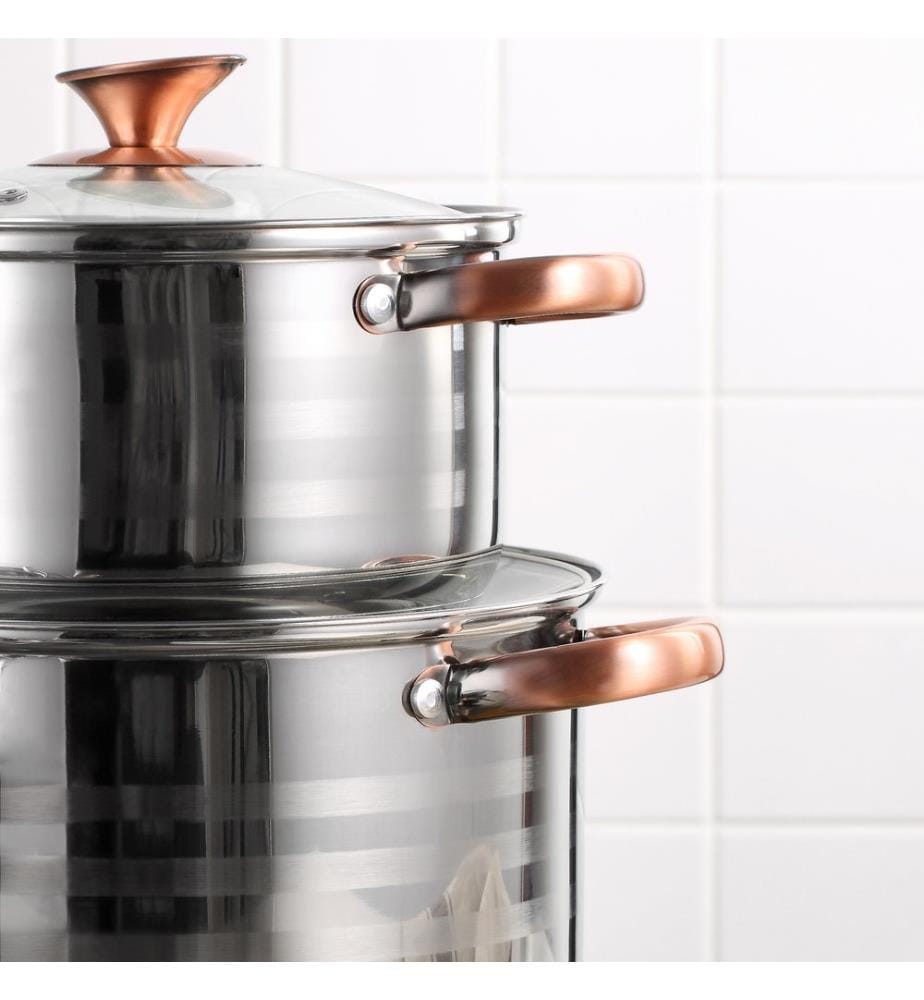 Batterie de cuisine SIP 8 pièces + lot de 3 poêles à frire 16/20/24