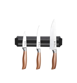 Ensemble de 4 couteaux, acier inoxydable et cuivre
