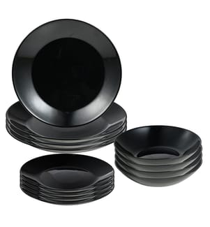 Service de table noir 12 pièces San Ignacio