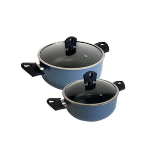 Ensemble de 2 casseroles, Ø20Ø24cm, avec couvercles en aluminium pressé, bleu, NOIA San Ignacio