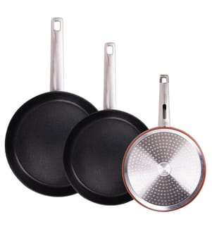 Set de 3 Poêles Ø24Ø28Ø30cm en Aluminium Forgé AGROS San Ignacio