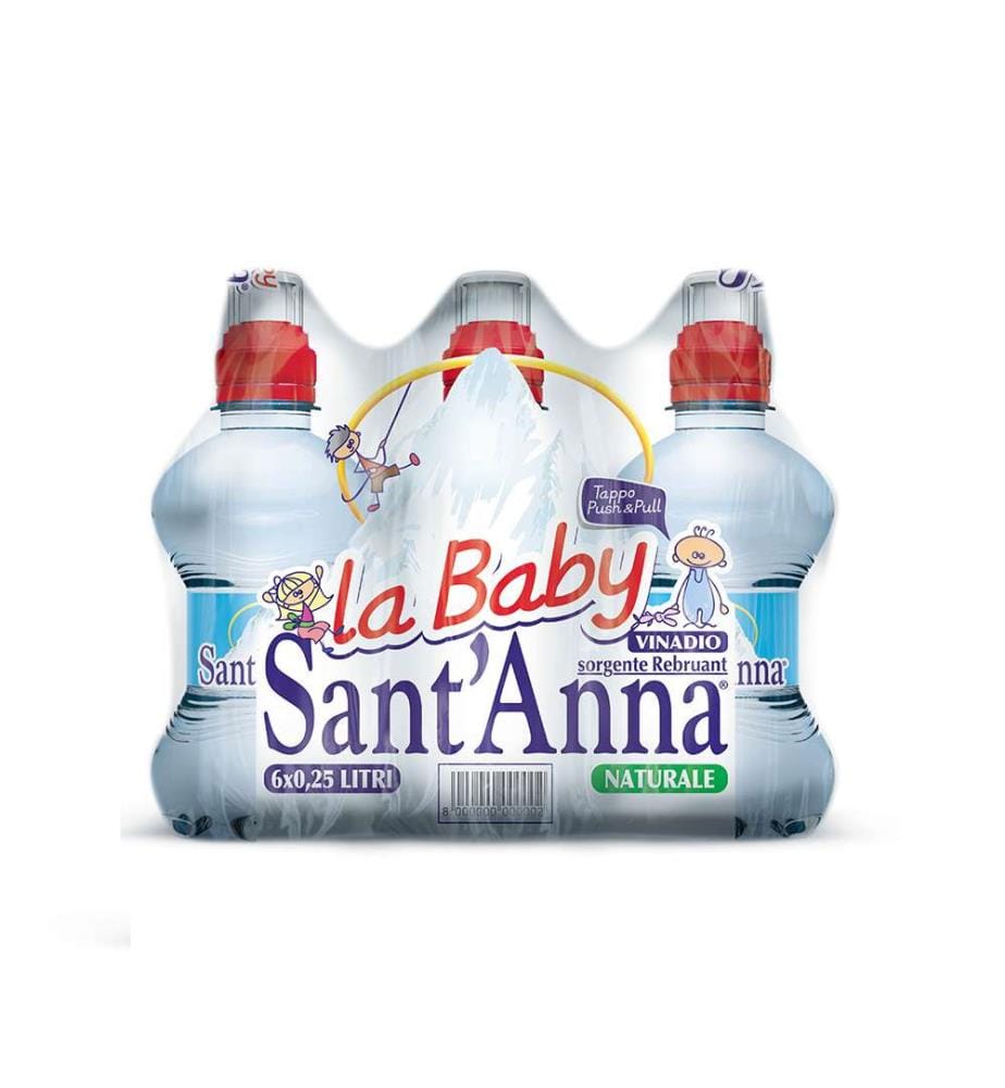 24x Sant Anna Acqua Naturale (4x6) 0,25L La Baby Bottle PET