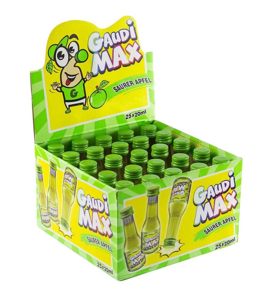 25x Gaudi Max Mela Verde Liquore 16% Vol., confezione da 25 - 20ml