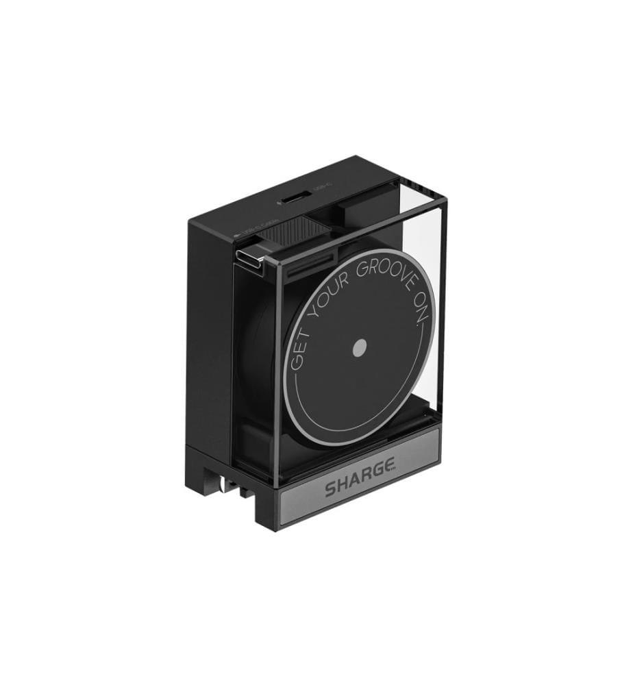 Kompakter USB-C-Lader mit 65W Leistung und einziehbarem Kabel Schwarz