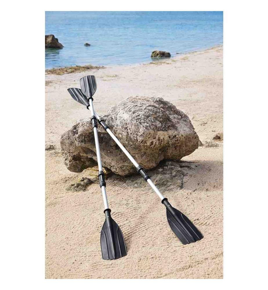 Pagaie SUP Kombi  2 x 145 (218) cm - Argenté et Noir