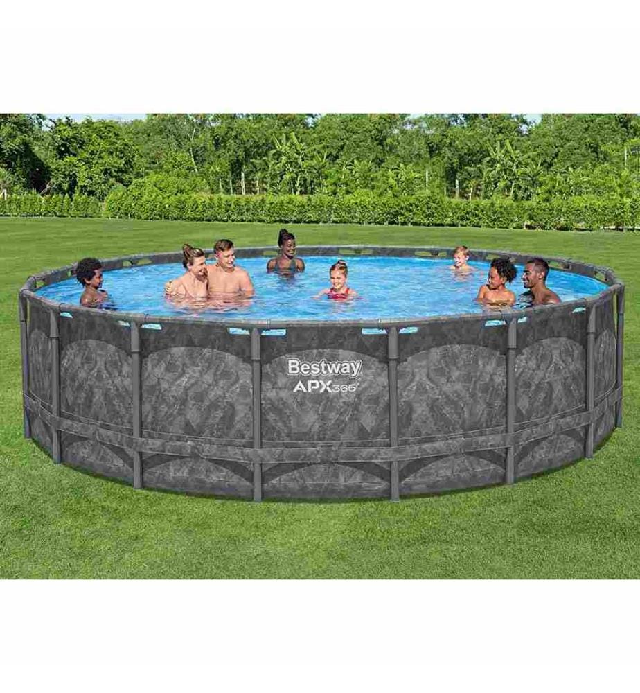 Set de piscine ronde APX 365 549x132cm - Anthracite