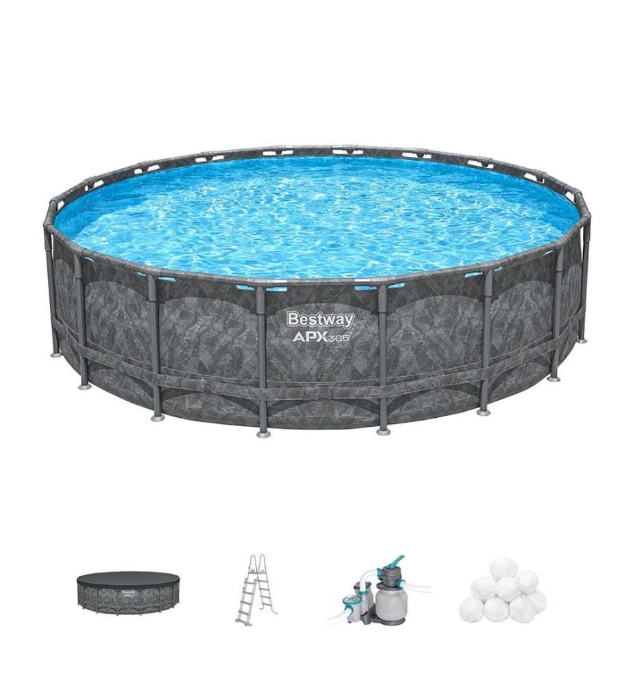 Set de piscine ronde APX 365 549x132cm - Anthracite
