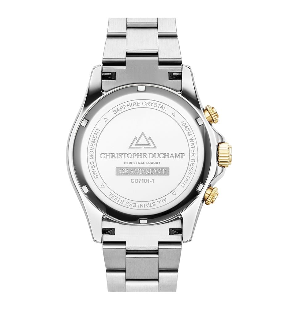 Quarzuhr „Grand Mont“ – Silber & Gold - 42 mm