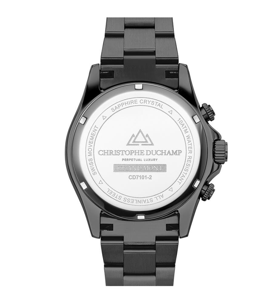 Quarzuhr „Grand Mont“ – Schwarz - 42 mm