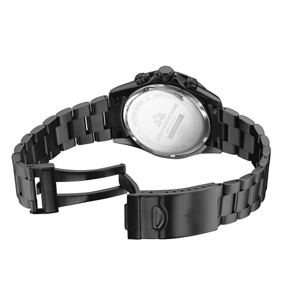 Quarzuhr „Grand Mont“ – Schwarz - 42 mm