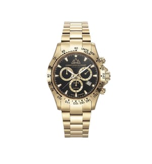 Quarzuhr „Grand Mont“ – Schwarz & Gold - 42 mm