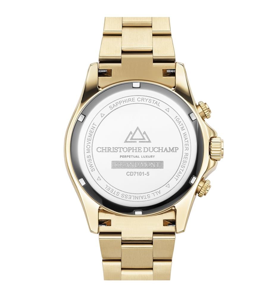 Quarzuhr „Grand Mont“ – Schwarz & Gold - 42 mm