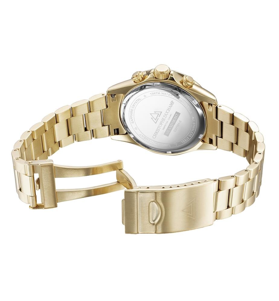 Quarzuhr „Grand Mont“ – Schwarz & Gold - 42 mm