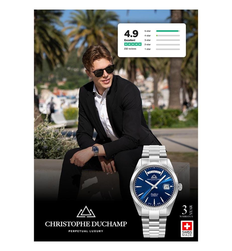 Quarzuhr „Grand Mont“ – Schwarz & Gold - 42 mm