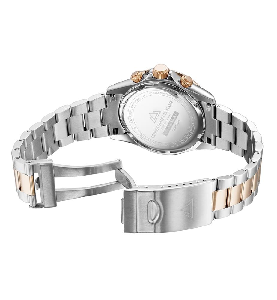 Quarzuhr „Grand Mont“ – Silber & Silber/Roségold - 42 mm