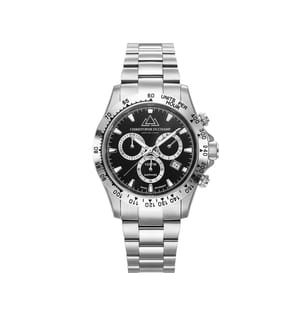 Quarzuhr „Grand Mont“ – Schwarz & Silber - 42 mm