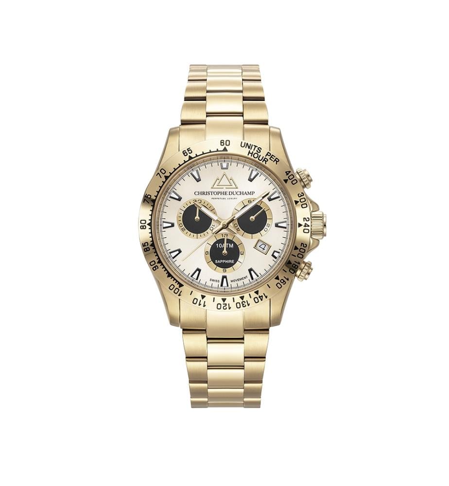 Quarzuhr „Grand Mont“ – Champagner & Gold - 42 mm