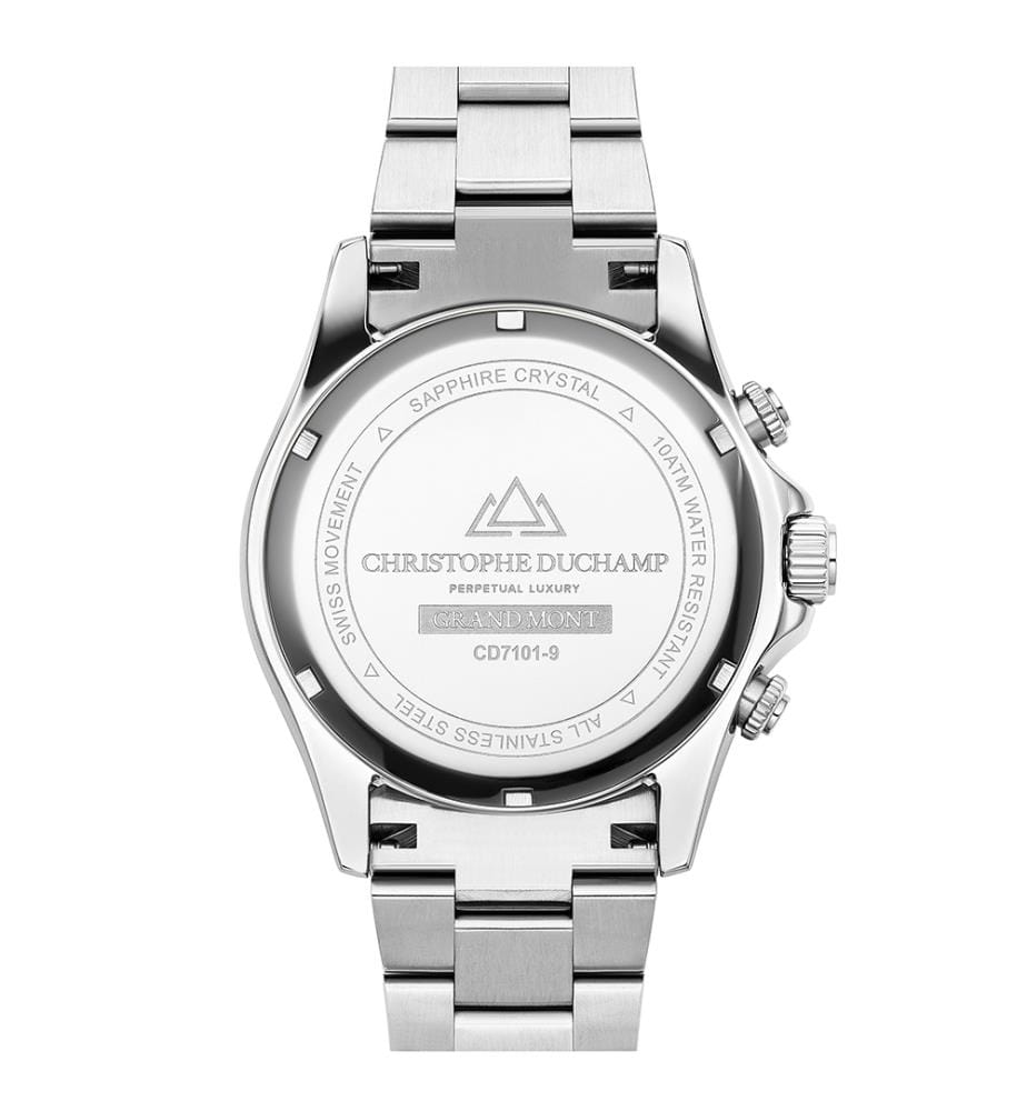 Grandmont-Quarzuhr – weiss und silberfarben - 42 mm