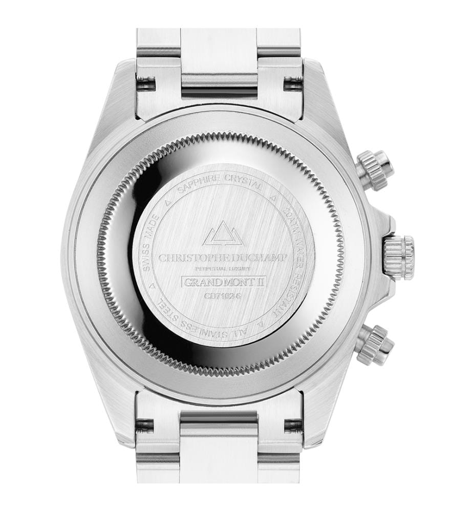 Quarzuhr „Grand Mont Ceramic“ – Weiss & Silber - 46 mm