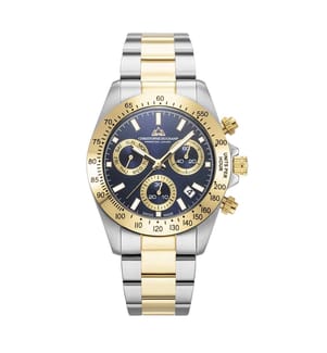 Quarzuhr „Grand Mont Ceramic“ – Blau & Silber/Gold - 46 mm