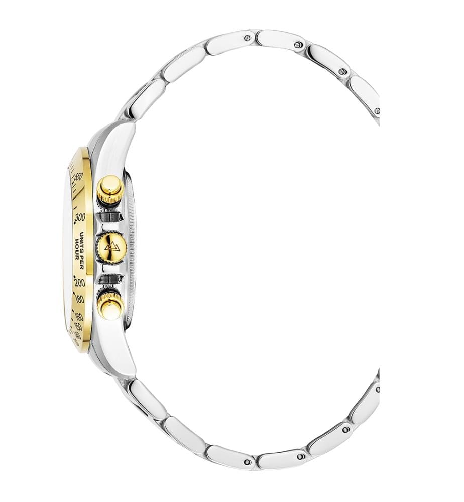 Grand Mont Ceramic Quartz Watch - Blue & Silver/Gold - 46 mm