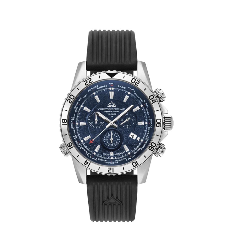 Velocite VI Quartz Watch - Silver & Black - 33,5 mm