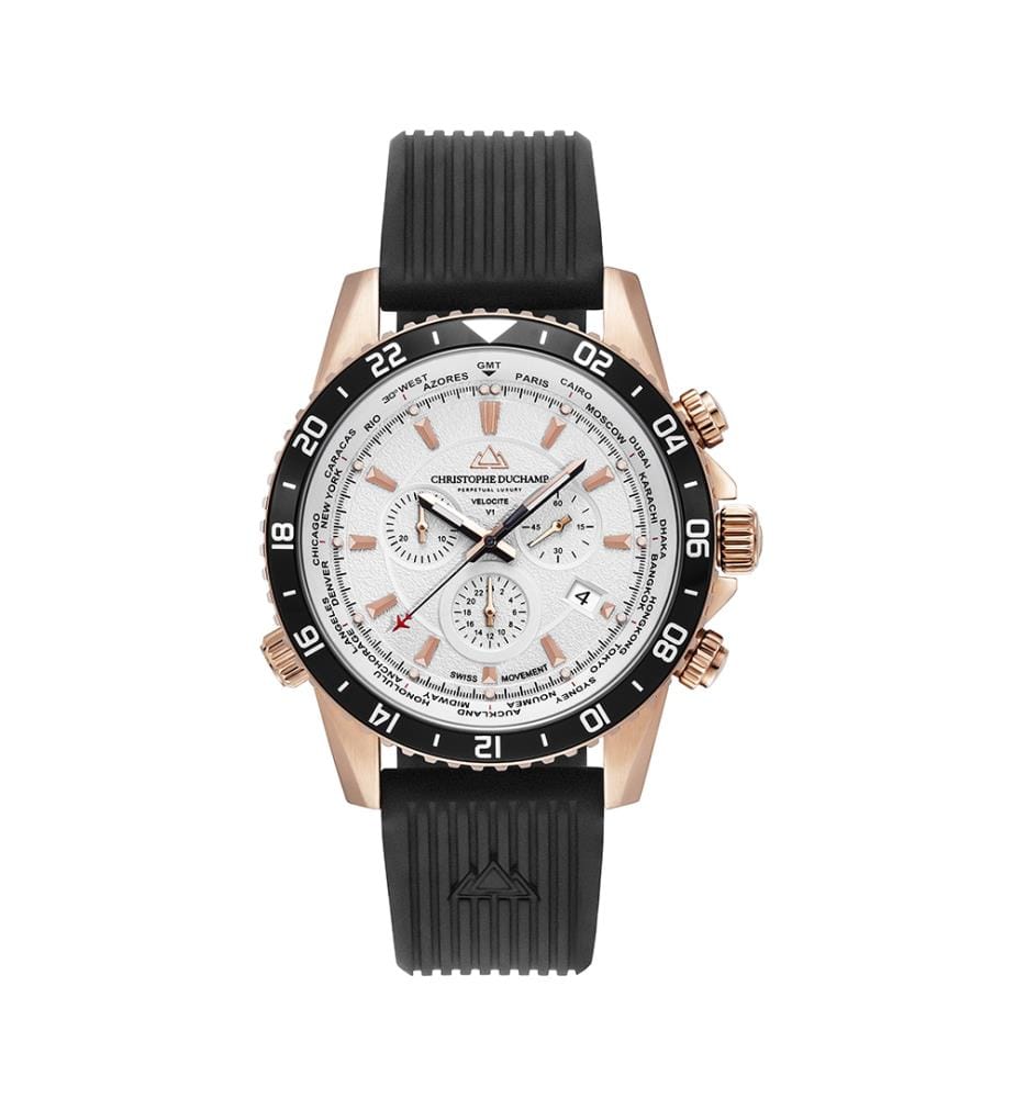 Velocite VI Quartz Watch - Silver & Black - 33,5 mm