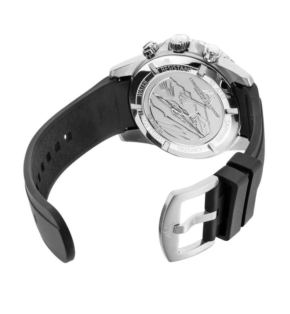 Velocite V2 Chrono Quartz Watch - Silver & Black - 44 mm