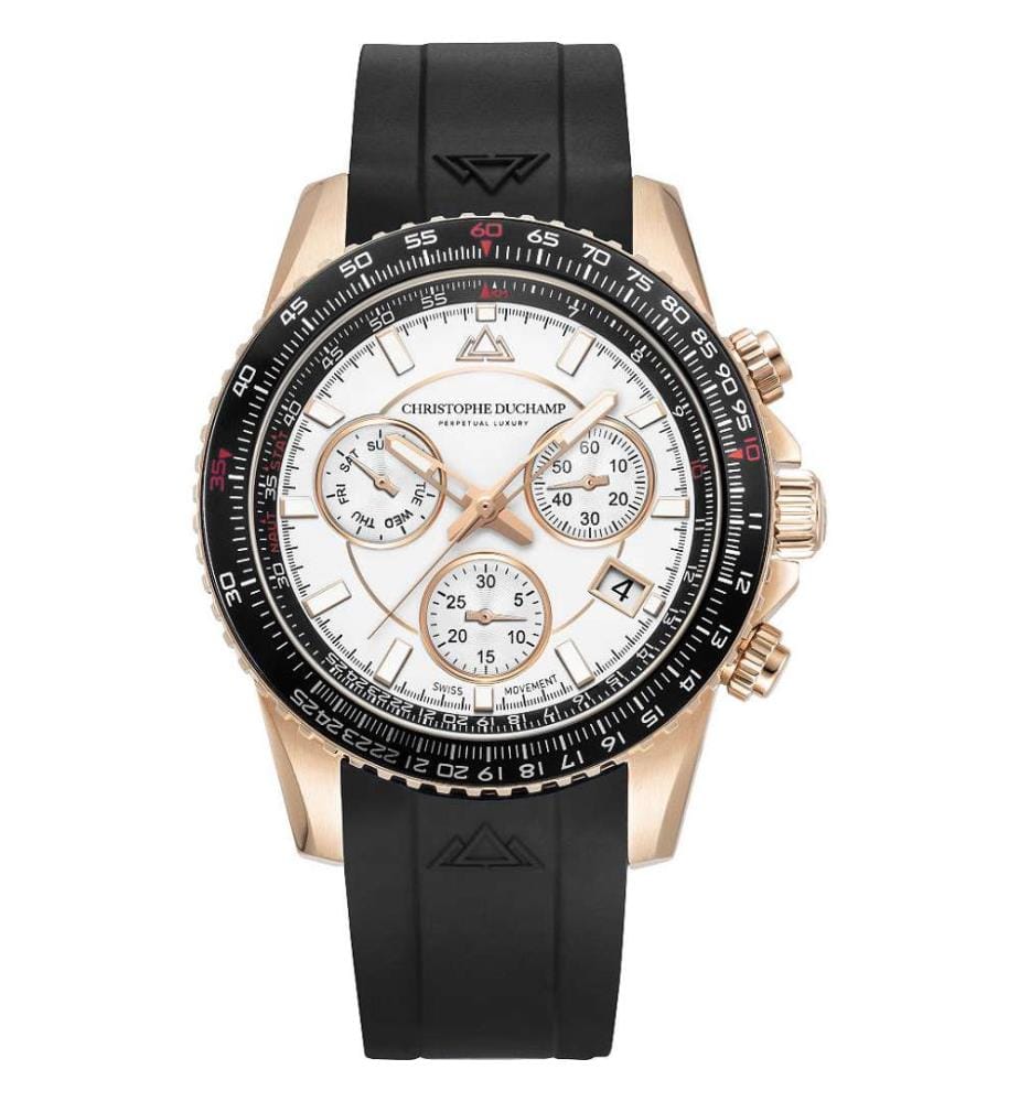 Velocite V2 Chrono Quartz Watch - Rose Gold & Green - 44 mm