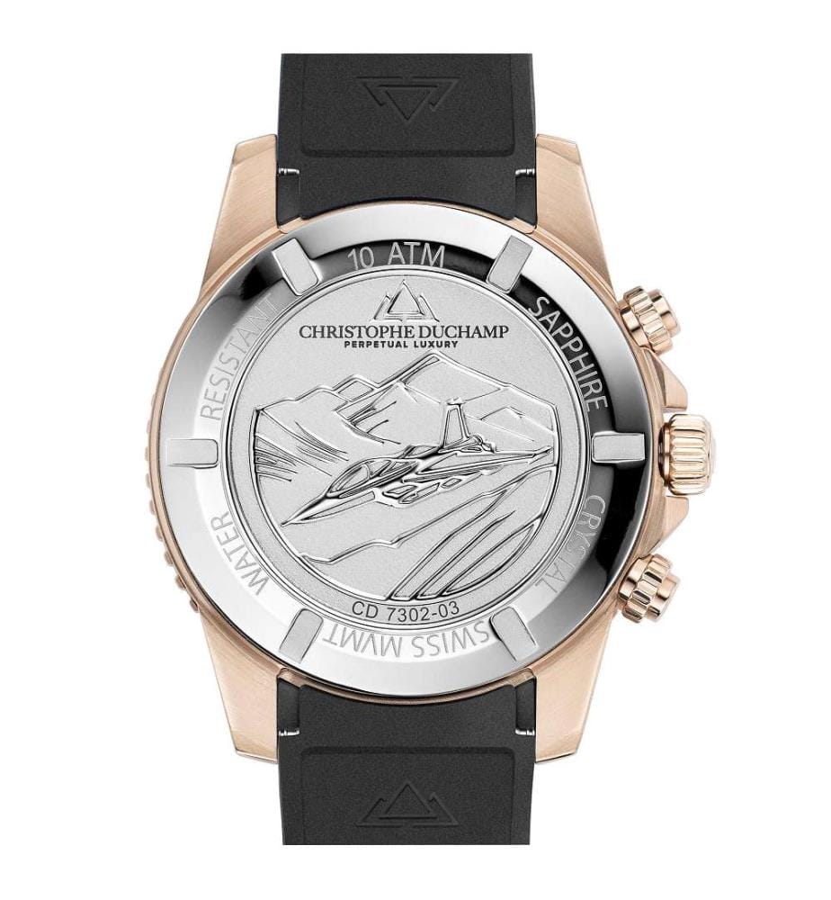 Velocite V2 Chrono Quartz Watch - Rose Gold & Green - 44 mm