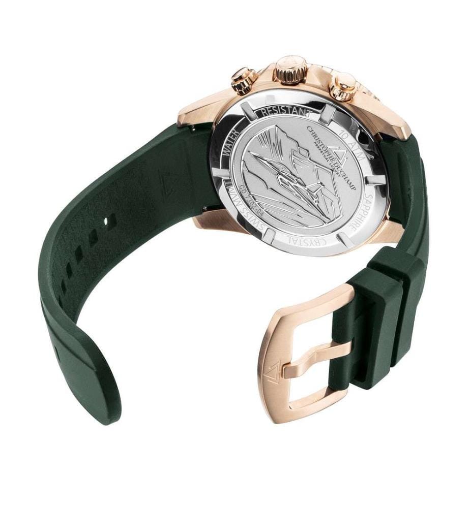 Velocite V2 Chrono Quartz Watch - Gold & Blue - 44 mm