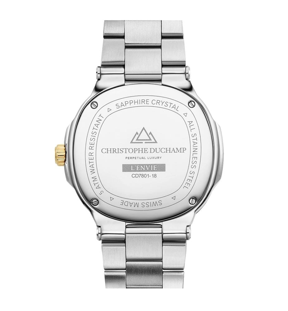 Quarzuhr „L'Envie“ – Sandblau & Silber/Gold - 44 mm