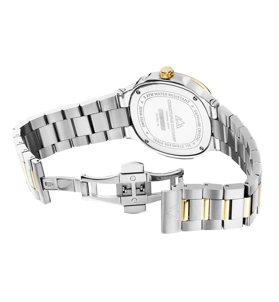 Quarzuhr „L'Envie“ – Sandblau & Silber/Gold - 44 mm