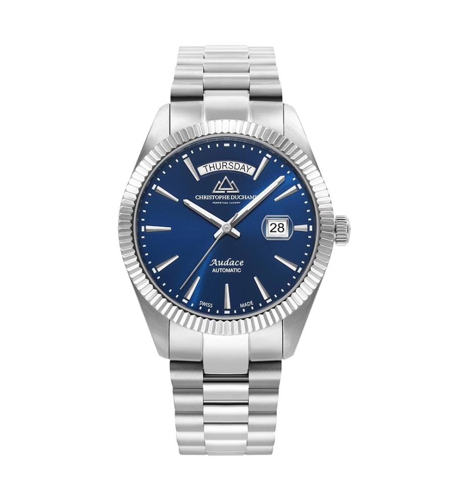 Audace II Automatikuhr – Blau & Silber - 42,7 mm