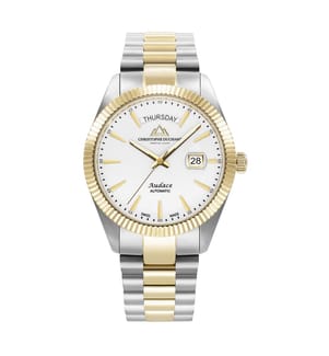 Automatik-Uhr Audace II – Weiss & Silber/Gold - 42,7 mm