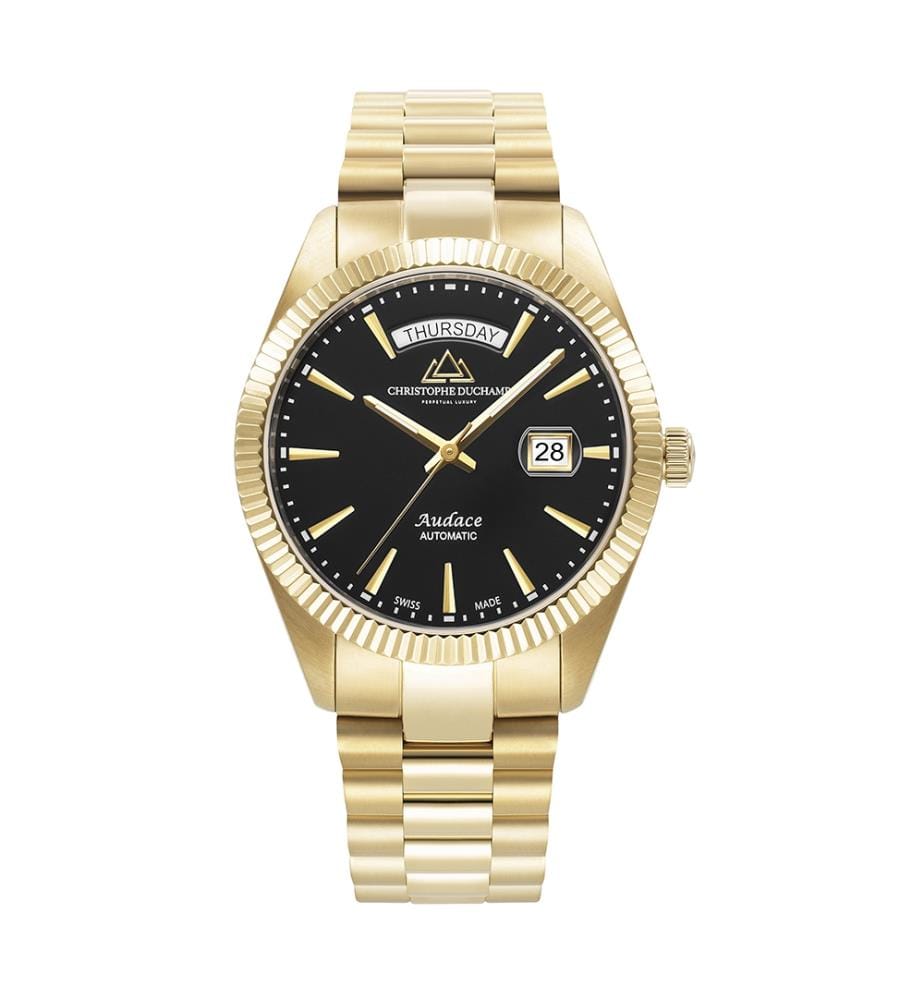 Automatikuhr Audace II – Schwarz & Gold - 42,7 mm