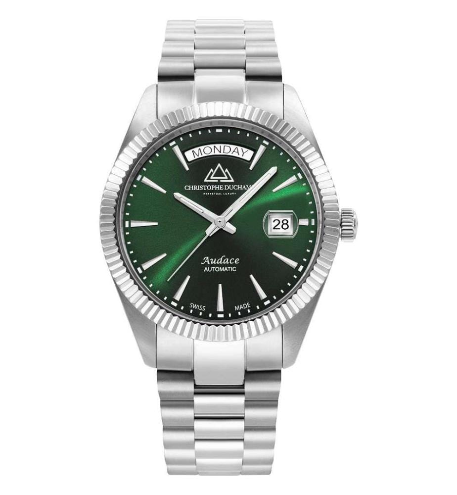 Audace Automatikuhr – Smaragdgrün & Silber - 40,5 mm