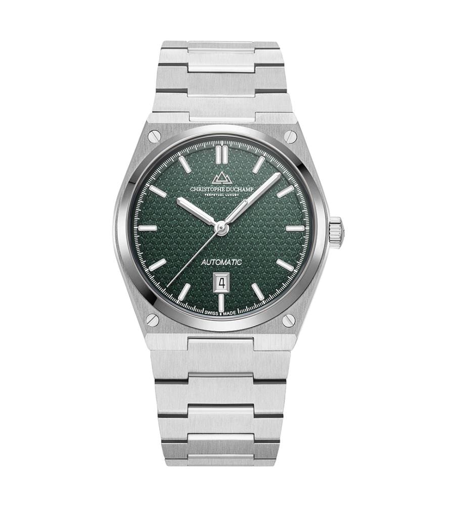 Attitude Automatikuhr – Silber & Grün - 41 mm