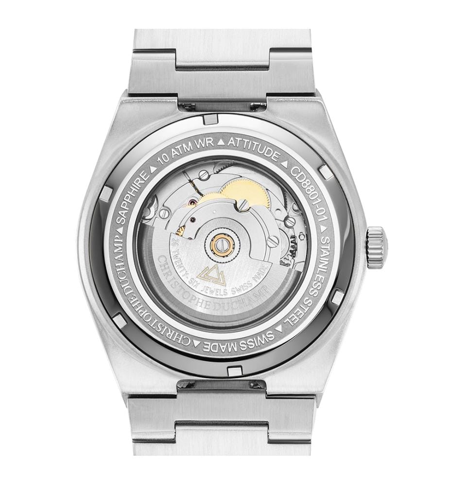 Attitude Automatikuhr – Silber & Grün - 41 mm