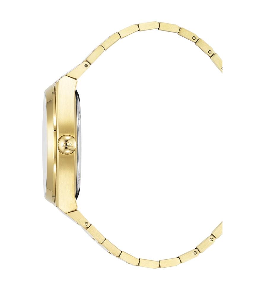 Attitude Automatikuhr – Gelbgold & Schwarz - 41 mm